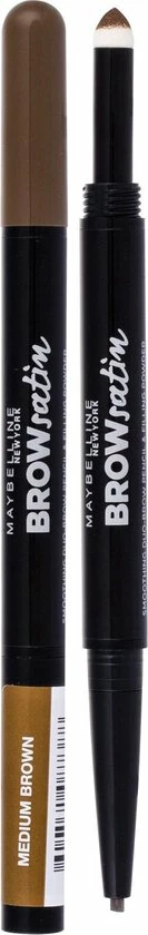 Maybelline Brow Satin Duo - 02 Medium Brown - Bruin - Wenkbrauwpotlood En Poeder 10 Maybelline Brow Satin Duo - 02 Medium Brown - Bruin - Wenkbrauwpotlood En Poeder - Afbeelding 10