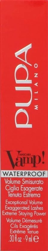 Pupa Milano Vamp! Waterproof Mascara - 001 Extra Black 3 Pupa Milano Vamp! Waterproof Mascara - 001 Extra Black - Afbeelding 3