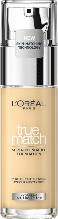 L?Or?al Paris L Or Al Paris - True Match Foundation - 1R/C - Natuurlijk Dekkende Foundation Met Hyaluronzuur En SPF 16 - 30 Ml 7 L?Or?al Paris L Or Al Paris - True Match Foundation - 1R/C - Natuurlijk Dekkende Foundation Met Hyaluronzuur En SPF 16 - 30 Ml - Afbeelding 7