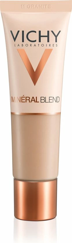Vichy Min Ralblend Foundation - 11 Granite - 30ML - Natuurlijke Dekking 1 Vichy Min Ralblend Foundation - 11 Granite - 30ML - Natuurlijke Dekking
