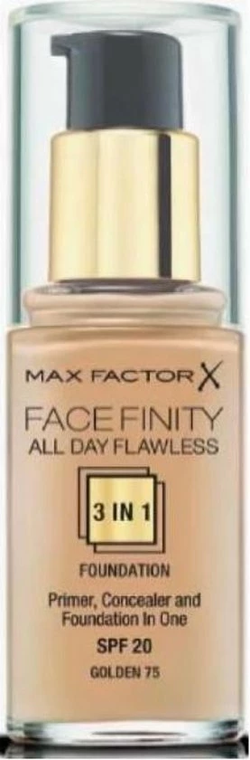 Max Factor Facefinity All Day Flawless 3-in-1 Liquid Foundation - 075 Golden 14 Max Factor Facefinity All Day Flawless 3-in-1 Liquid Foundation - 075 Golden - Afbeelding 14