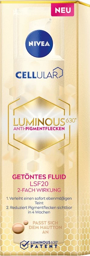 NIVEA Cellular Luminous Anti-pigmentvlekken 4005900884152 Gezichtsserum 40 Ml Vrouwen 4 NIVEA Cellular Luminous Anti-pigmentvlekken 4005900884152 Gezichtsserum 40 Ml Vrouwen - Afbeelding 4