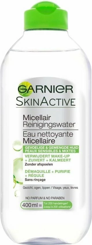 Garnier SkinActive - Micellair Reinigingswater Voor De Gevoelige En Gemengde Huid - 400ml - Reinigingswater 1 Garnier SkinActive - Micellair Reinigingswater Voor De Gevoelige En Gemengde Huid - 400ml - Reinigingswater