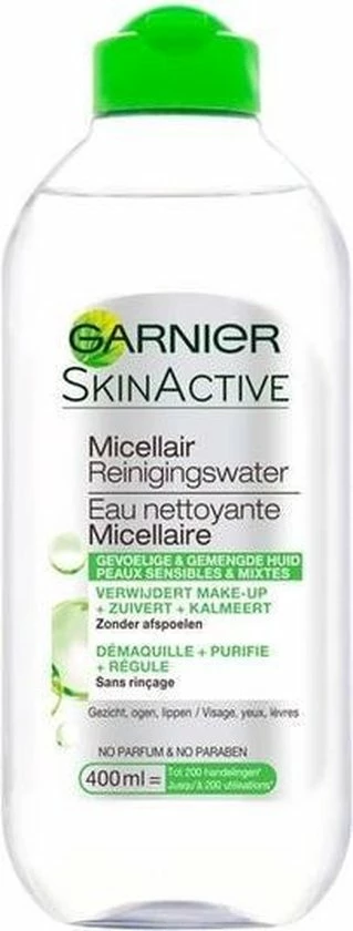 Garnier SkinActive - Micellair Reinigingswater Voor De Gevoelige En Gemengde Huid - 400ml - Reinigingswater 8 Garnier SkinActive - Micellair Reinigingswater Voor De Gevoelige En Gemengde Huid - 400ml - Reinigingswater - Afbeelding 8