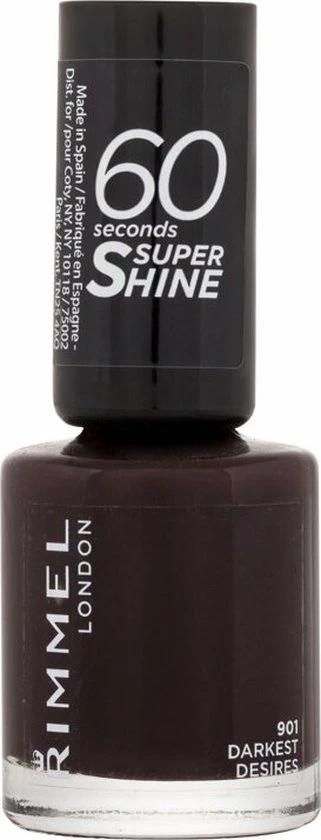Rimmel London 60 Seconds SuperShine Nagellak - 901 Darkest Desires 4 Rimmel London 60 Seconds SuperShine Nagellak - 901 Darkest Desires - Afbeelding 4