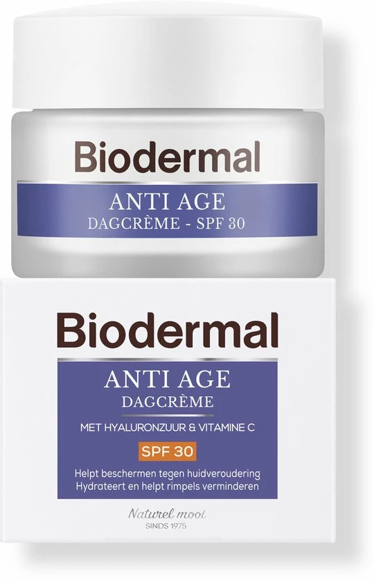 Biodermal Anti Age Dagcr Me - SPF30 - Dagcr Me Met Hyaluronzuur En Vitamine C Tegen Huidveroudering - 50ml 2 Biodermal Anti Age Dagcr Me - SPF30 - Dagcr Me Met Hyaluronzuur En Vitamine C Tegen Huidveroudering - 50ml - Afbeelding 2