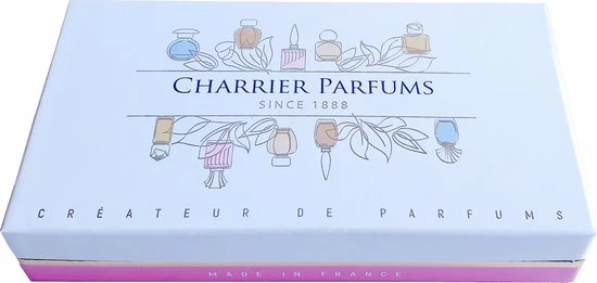 Charrier Parfums CADEAU TIP, Franse Parfum Miniaturen 10 Stuks, White Box. In Luxe Geschenk Verpakking. 2 Charrier Parfums CADEAU TIP, Franse Parfum Miniaturen 10 Stuks, White Box. In Luxe Geschenk Verpakking. - Afbeelding 2