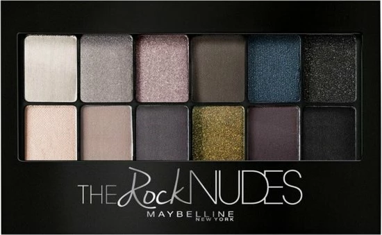 Maybelline The Rock Nudes Oogschaduwpallet- 12 Rock Nudes Blauw Tinten 1 Maybelline The Rock Nudes Oogschaduwpallet- 12 Rock Nudes Blauw Tinten