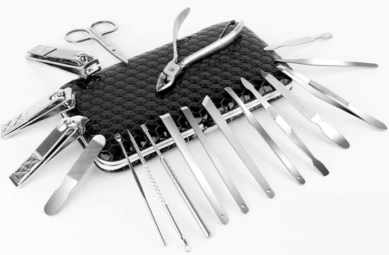 Able & Borret Luxe Manicure En Pedicure Set - Nagelverzorging - Nail Art - 18 Delig - Zwart 7 Able & Borret Luxe Manicure En Pedicure Set - Nagelverzorging - Nail Art - 18 Delig - Zwart - Afbeelding 7