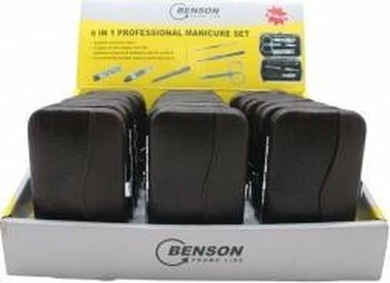 Benson Manicure Set - Nagelset - 6 Delig - RVS - Hoogwaardige Kwaliteit - Vakantie - Reis -Etui - Bruin 2 Benson Manicure Set - Nagelset - 6 Delig - RVS - Hoogwaardige Kwaliteit - Vakantie - Reis -Etui - Bruin - Afbeelding 2