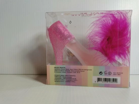 Treffina Bath Trefina Eau De Toilette 20 Ml Voor Meisjes Een Glazen Muiltje Met Glitterhak En Roze Pluim 2 Treffina Bath Trefina Eau De Toilette 20 Ml Voor Meisjes Een Glazen Muiltje Met Glitterhak En Roze Pluim - Afbeelding 2
