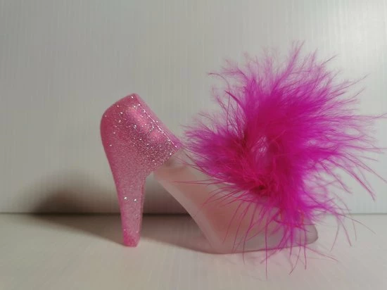 Treffina Bath Trefina Eau De Toilette 20 Ml Voor Meisjes Een Glazen Muiltje Met Glitterhak En Roze Pluim 3 Treffina Bath Trefina Eau De Toilette 20 Ml Voor Meisjes Een Glazen Muiltje Met Glitterhak En Roze Pluim - Afbeelding 3