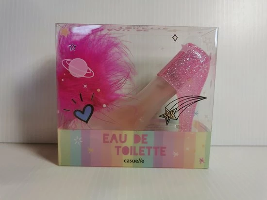Treffina Bath Trefina Eau De Toilette 20 Ml Voor Meisjes Een Glazen Muiltje Met Glitterhak En Roze Pluim 4 Treffina Bath Trefina Eau De Toilette 20 Ml Voor Meisjes Een Glazen Muiltje Met Glitterhak En Roze Pluim - Afbeelding 4
