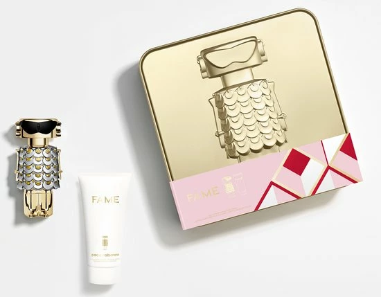 Paco Rabanne - FAME- Eau De Parfum 50 Ml + Body Lotion 75 Ml - Cadeauset/Geschenkverpakking 1 Paco Rabanne - FAME- Eau De Parfum 50 Ml + Body Lotion 75 Ml - Cadeauset/Geschenkverpakking