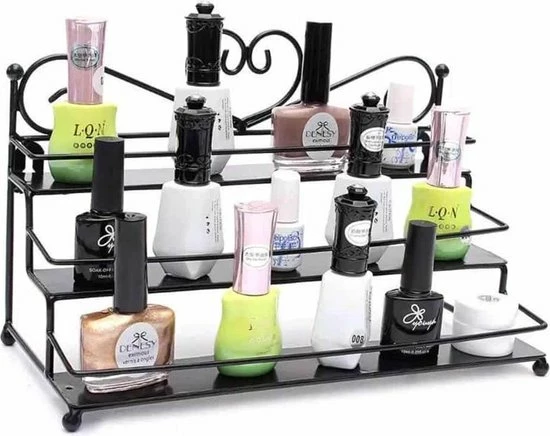 Confibel Nagellak Organizer - Nagellak Flesjes Houder - Essentiële Oliën Organizer - Rek Voor Flesjes - Wanddecoratie - Zwart 1 Confibel Nagellak Organizer - Nagellak Flesjes Houder - Essentiële Oliën Organizer - Rek Voor Flesjes - Wanddecoratie - Zwart
