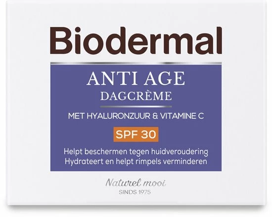Biodermal Anti Age Dagcr Me - SPF30 - Dagcr Me Met Hyaluronzuur En Vitamine C Tegen Huidveroudering - 50ml 3 Biodermal Anti Age Dagcr Me - SPF30 - Dagcr Me Met Hyaluronzuur En Vitamine C Tegen Huidveroudering - 50ml - Afbeelding 3