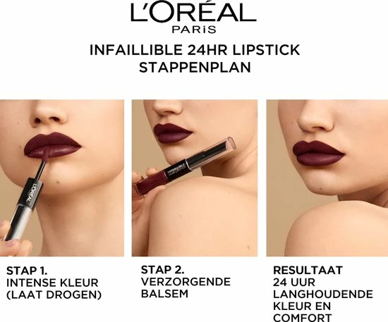 L?Or?al Paris L Or Al Paris Infallible Lippenstift - 121 Flawless Fuschia 8 L?Or?al Paris L Or Al Paris Infallible Lippenstift - 121 Flawless Fuschia - Afbeelding 8