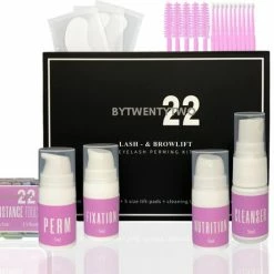 BYTWENTYTWO – Wimper & Wenkbrauw Lifting Set - Lashlift Kit - Browlift Kit - Lash & Brow Kit - Wimperlifting - Wenkbrauwlifting - Wimperserum - Eyelash Serum - Lash Lift - Brow Lift - Permanent Gekrulde Wimpers - 8 Weken - Professioneel
