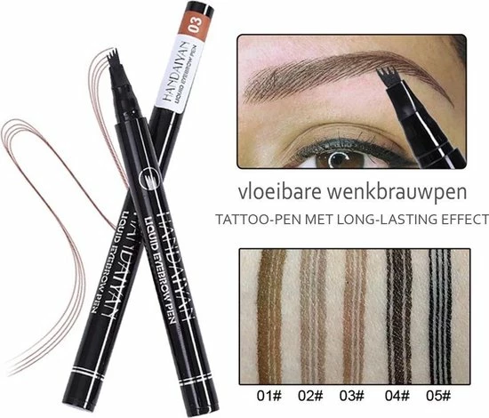 Handaiyan Wenkbrauw Microblade Pen - Tattoo - ZWART 05 - Watervaste Microblading Wenkbrauwpen - Eyebrow Tattoo Pen - Make Up - Microblading - 4 Punts Pen 6 Handaiyan Wenkbrauw Microblade Pen - Tattoo - ZWART 05 - Watervaste Microblading Wenkbrauwpen - Eyebrow Tattoo Pen - Make Up - Microblading - 4 Punts Pen - Afbeelding 6