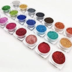 Merkloos Glitters - 21-delig - Glitter Poeder Nail Art - Glitter Poeder Nagels - Strooi Glitter - Knutsel Glitter - Glitter Poeder Knutselen - Hobby Glitter - Glitters Gezicht - Glitter Gezicht - Glitter Make Up - Glitter - Glitterpoeder