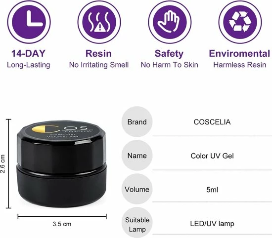 Coscelia Polygel Kit- Polygel Nagels- Polygel Starter Set- 1x36W LED Nagel Droger Lamp 6x15ML Poly Gel 1 X Top Coat 1 X Base Coat 6x5ML UV Gel 1 X Dual End Nail Borstel 1x50Pcs Clear Quick Building Mold Tips 1x30ML Cleanser Plus 1 X Nagelvijl 1x6-Man 4 Coscelia Polygel Kit- Polygel Nagels- Polygel Starter Set- 1x36W LED Nagel Droger Lamp 6x15ML Poly Gel 1 X Top Coat 1 X Base Coat 6x5ML UV Gel 1 X Dual End Nail Borstel 1x50Pcs Clear Quick Building Mold Tips 1x30ML Cleanser Plus 1 X Nagelvijl 1x6-Man - Afbeelding 4