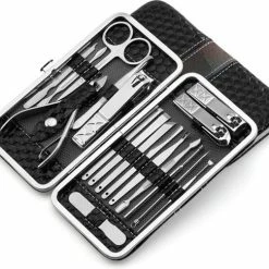 Able & Borret Luxe Manicure En Pedicure Set - Nagelverzorging - Nail Art - 18 Delig - Zwart