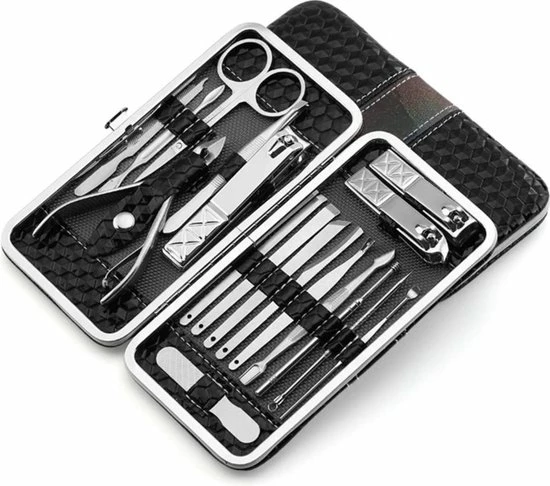 Able & Borret Luxe Manicure En Pedicure Set - Nagelverzorging - Nail Art - 18 Delig - Zwart 1 Able & Borret Luxe Manicure En Pedicure Set - Nagelverzorging - Nail Art - 18 Delig - Zwart