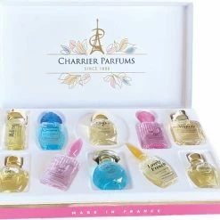 Charrier Parfums CADEAU TIP, Franse Parfum Miniaturen 10 Stuks, White Box. In Luxe Geschenk Verpakking.