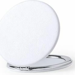 Merkloos Spiegeltje | Mini Spiegel | Zak Spiegel | Make Up Spiegeltje | Dubbele Klapspiegel - Wit