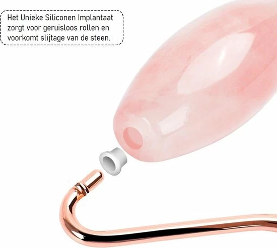 Falkann Verbeterde Jade Roller + Gua Sha Schraper - Gezichtsroller - Face Roller - Rose Quartz Roller - Inclusief Luxe Beschermdoos Pink & White 3 Falkann Verbeterde Jade Roller + Gua Sha Schraper - Gezichtsroller - Face Roller - Rose Quartz Roller - Inclusief Luxe Beschermdoos Pink & White - Afbeelding 3