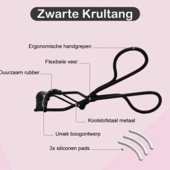 Allures Professionele Wimperkruller Met 3 Siliconen Pads - Zwart 10 Allures Professionele Wimperkruller Met 3 Siliconen Pads - Zwart -Givenchy-winkel 550x509