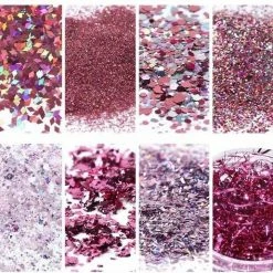 ISO Products Glitter Poeder Nail Art Set - 8 Stuks - Ros / Zilver / Roze / Glinster - Nagel Decoratie Strass 7 ISO Products Glitter Poeder Nail Art Set - 8 Stuks - Ros / Zilver / Roze / Glinster - Nagel Decoratie Strass -Givenchy-winkel 550x515 14