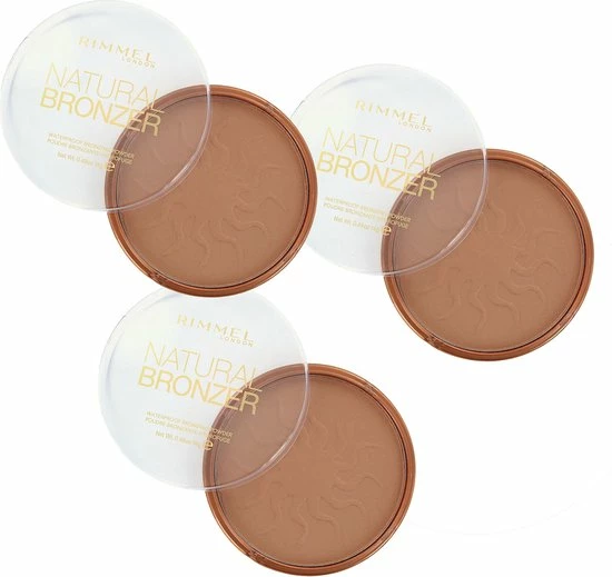 Rimmel London Rimmel Natural Waterproof Bronzer - 027 Sun Dance (Set Van 3) 1 Rimmel London Rimmel Natural Waterproof Bronzer - 027 Sun Dance (Set Van 3)