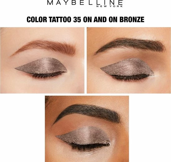 Maybelline Color Tattoo 24H Oogschaduw - 35 On And On Bronze - Bruin 5 Maybelline Color Tattoo 24H Oogschaduw - 35 On And On Bronze - Bruin - Afbeelding 5