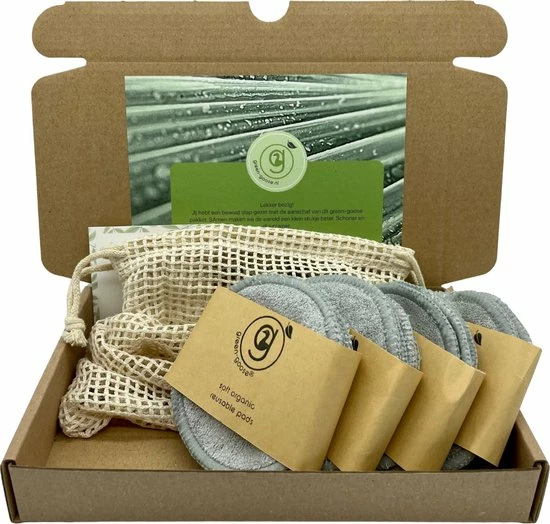 CRYTIVE 16 Stuks XL Herbruikbare Wattenschijfjes - Herbruikbare Wattenschijfjes - Wasbare Zachte Wattenschijfjes - Duurzame & Biologische Wattenschijfjes + Gratis Zak 1 CRYTIVE 16 Stuks XL Herbruikbare Wattenschijfjes - Herbruikbare Wattenschijfjes - Wasbare Zachte Wattenschijfjes - Duurzame & Biologische Wattenschijfjes + Gratis Zak