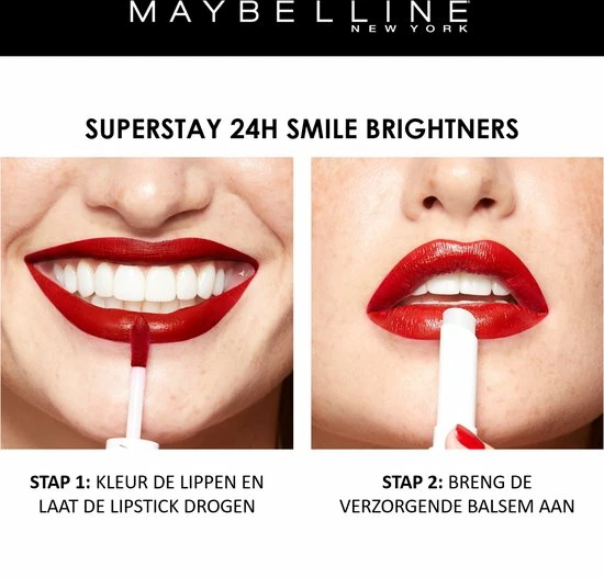Maybelline SuperStay 24H Smile Brighters Lippenstift - 860 Crisp Magenta - Roze - Langhoudend 10 Maybelline SuperStay 24H Smile Brighters Lippenstift - 860 Crisp Magenta - Roze - Langhoudend - Afbeelding 10