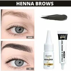 Eelhoe 2 In 1 - Henna Wenkbrauwverf En Wimperverf - Zwart - Henna Brows - DIY Henna Brows Kit - Starterspakket -Givenchy-winkel 550x528 2