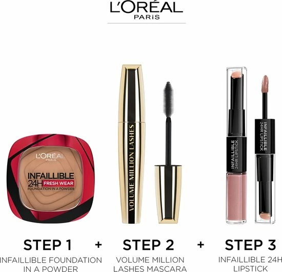 L?Or?al Paris L'Or Al - Infaillible 24h Fresh Wear Powder Foundation - 120 Vanilla 13 L?Or?al Paris L'Or Al - Infaillible 24h Fresh Wear Powder Foundation - 120 Vanilla - Afbeelding 13