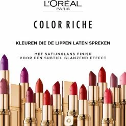 L?Or?al Paris L Or Al Paris Color Riche Satin Lipstick - 258 Berry Blush - Nude - Verzorgende, Lippenstift Verrijkt Met Arganolie - 4,54 Gr. -Givenchy-winkel 550x530 3