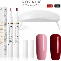 Royala 02. Gellak One Step Gel Polish Pen - 2 Kleuren /Pennen - Incl. Mini UV Lamp - GEEN Base Of Top Coat Nodig - Gel Nagellak Kit - Nepnagels - Gel Nagellak