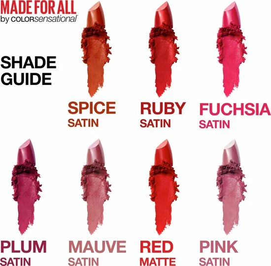 Maybelline Color Sensational Made For All Lippenstift - 379 Fuchsia For Me - Roze - Glanzend 8 Maybelline Color Sensational Made For All Lippenstift - 379 Fuchsia For Me - Roze - Glanzend - Afbeelding 8