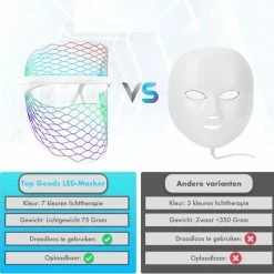 Top Goods Lichtgewicht LED Masker | 7 Kleuren | Huidverjonging | Vette Onzuivere Huid En Acne Behandeling | Met Jade Roller & Comedonenlepel Set 16 Top Goods Lichtgewicht LED Masker | 7 Kleuren | Huidverjonging | Vette Onzuivere Huid En Acne Behandeling | Met Jade Roller & Comedonenlepel Set -Givenchy-winkel 550x539 13