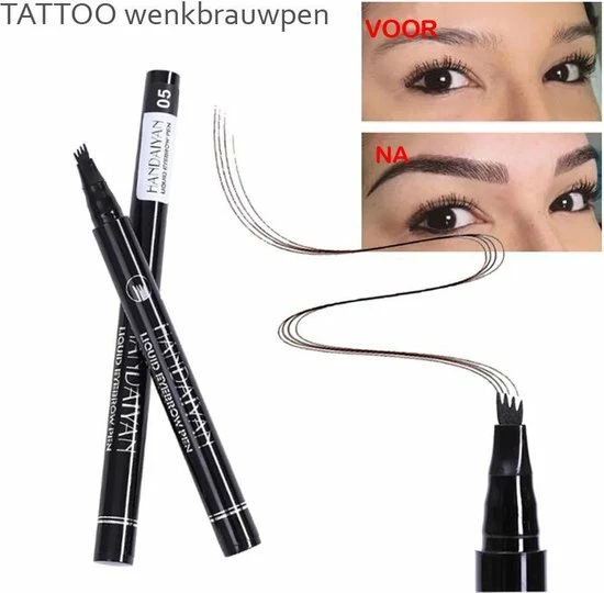 Handaiyan Wenkbrauw Microblade Pen - Tattoo - ZWART 05 - Watervaste Microblading Wenkbrauwpen - Eyebrow Tattoo Pen - Make Up - Microblading - 4 Punts Pen 3 Handaiyan Wenkbrauw Microblade Pen - Tattoo - ZWART 05 - Watervaste Microblading Wenkbrauwpen - Eyebrow Tattoo Pen - Make Up - Microblading - 4 Punts Pen - Afbeelding 3
