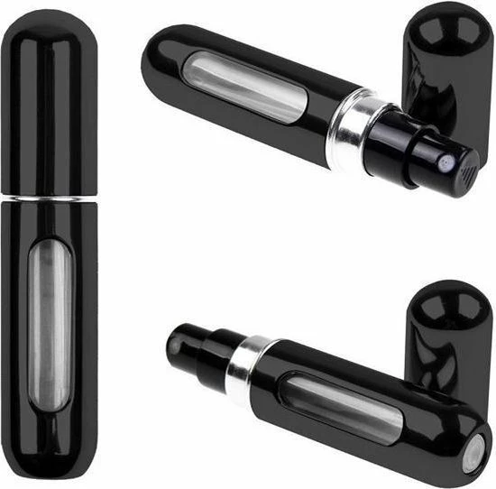 Giftshop JR Parfumflesje - Parfumflesje Voor In Vliegtuig - Hervulbaar - Navulbare Parfum Verstuiver - Voor Op Reis - Lipstick Formaat - 5ML - Zwart 11 Giftshop JR Parfumflesje - Parfumflesje Voor In Vliegtuig - Hervulbaar - Navulbare Parfum Verstuiver - Voor Op Reis - Lipstick Formaat - 5ML - Zwart - Afbeelding 11