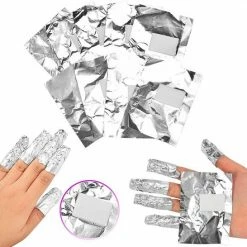 Merkloos Aluminium Nagellak Remover Wraps 100 Stuks.