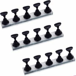 Merkloos Nagelhouder - 6-delig - Nagel Houder - Kunstnagel Houder - Tip Houder - Tiphouder - Oefen Display - Nagel Tips - Nail Art Oefenen - Nail Art - Nailart - Magnetisch - Professioneel - ZWART