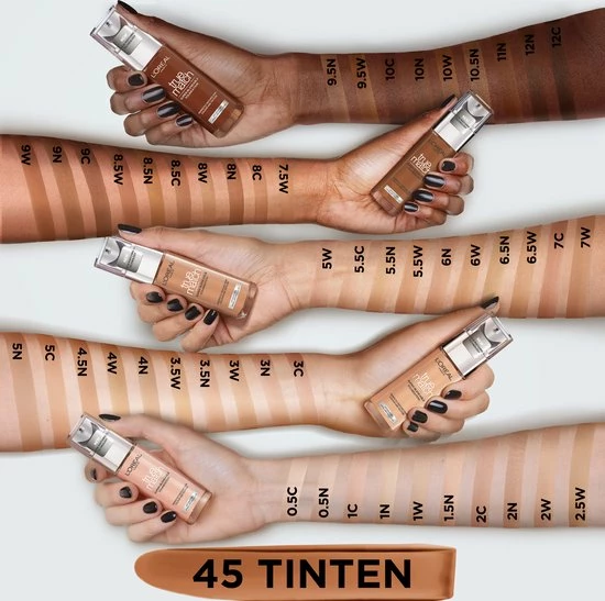 L?Or?al Paris L Or Al Paris - True Match Foundation - 1R/C - Natuurlijk Dekkende Foundation Met Hyaluronzuur En SPF 16 - 30 Ml 5 L?Or?al Paris L Or Al Paris - True Match Foundation - 1R/C - Natuurlijk Dekkende Foundation Met Hyaluronzuur En SPF 16 - 30 Ml - Afbeelding 5