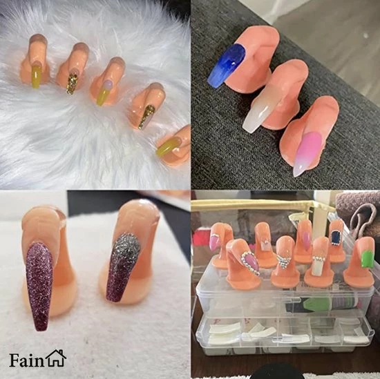 Fain Oefenvinger Voor Nagels Nail Art All-in-1 Set 5 Stuks - Nagel Set Nail Trainer Nail Tips Acrylnagels Starterspakket Nagel Nail Trainer Hand Oefen Hand Nagels - Nailtrainer Nagel Oefenhand 4 Fain Oefenvinger Voor Nagels Nail Art All-in-1 Set 5 Stuks - Nagel Set Nail Trainer Nail Tips Acrylnagels Starterspakket Nagel Nail Trainer Hand Oefen Hand Nagels - Nailtrainer Nagel Oefenhand - Afbeelding 4