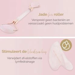 Belleza Rodante Rozenkwarts Jade Roller & Gua Sha Steen - Gezichtsroller - Gezichtsmassage - Rose Quartz - Steen Der Liefde - Met Giftbox 12 Belleza Rodante Rozenkwarts Jade Roller & Gua Sha Steen - Gezichtsroller - Gezichtsmassage - Rose Quartz - Steen Der Liefde - Met Giftbox -Givenchy-winkel 550x550 1009