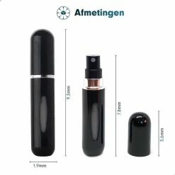 MaxedMore Navulbare Parfumverstuiver 5ml Zwart - 65 Keer Spraybare Parfum Verstuiver - Hervulbaar Tasverstuiver Voor Parfum - Meeneem Mini Geur Flesje Voor Op Reis - Lipstick Formaat Navulbaar Parfumflesje -Givenchy-winkel 550x550 124